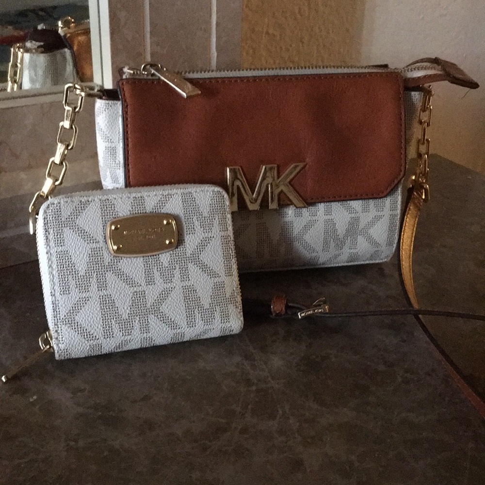 Michael Kors cross body bag + Wallet